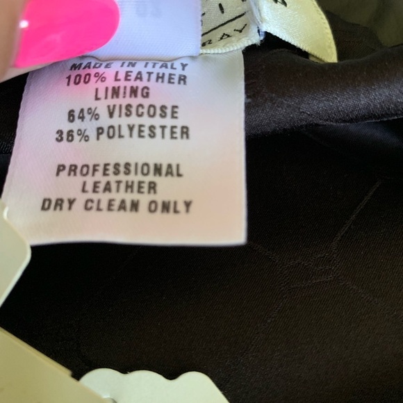 St. John Brown Leather Skirt - Picture 5 of 7